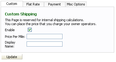 Shipping Configuration